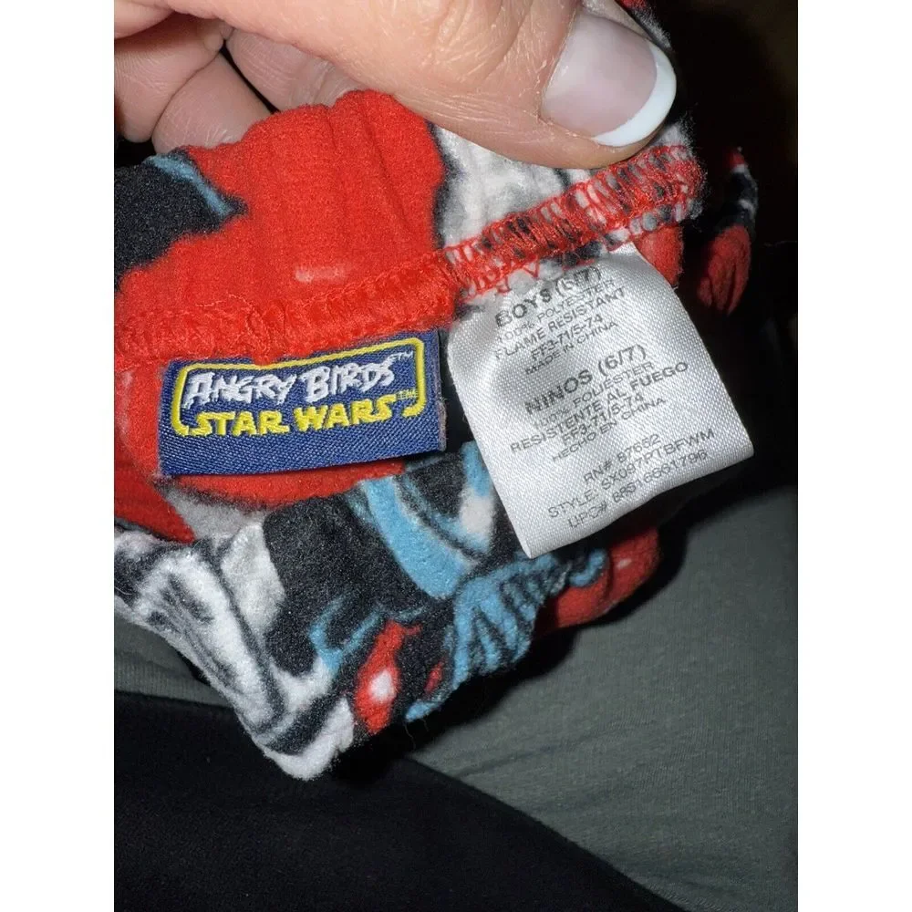Spider-Man‎ Sonic Sega Angry Birds Boy's Fleece One Piece pajama Sz 6/7 PJ Pants